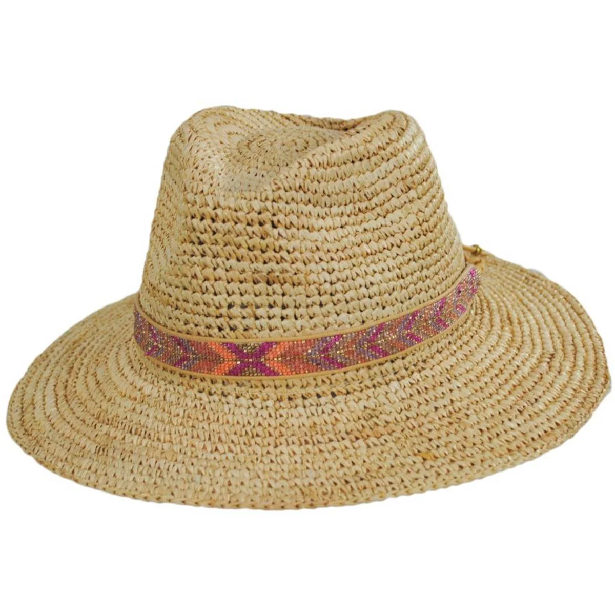 Alexis Raffia Crochet Fedora Hat