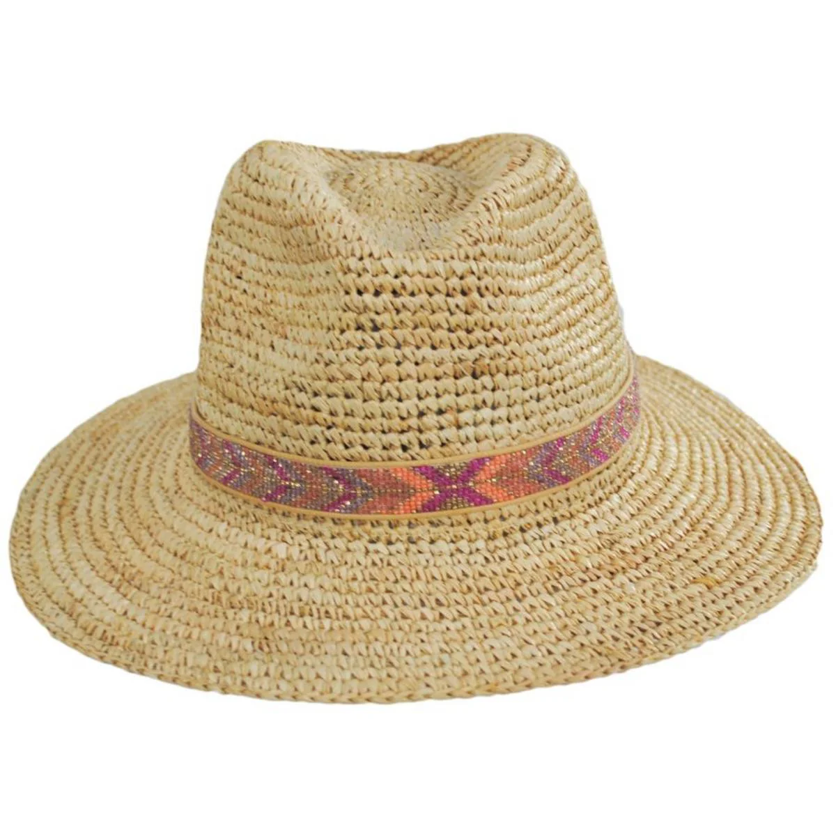 Alexis Raffia Crochet Fedora Hat - Image 3