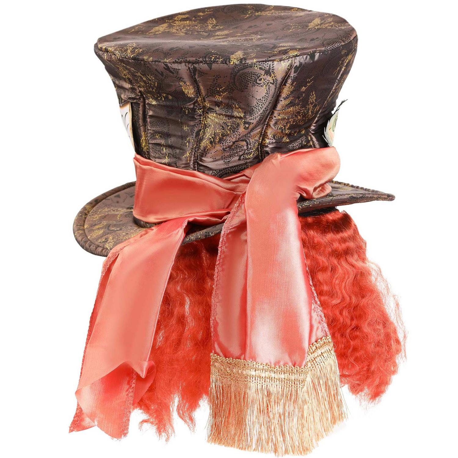 Alice in Wonderland Mad Hatter Top Hat with Hair - Image 4