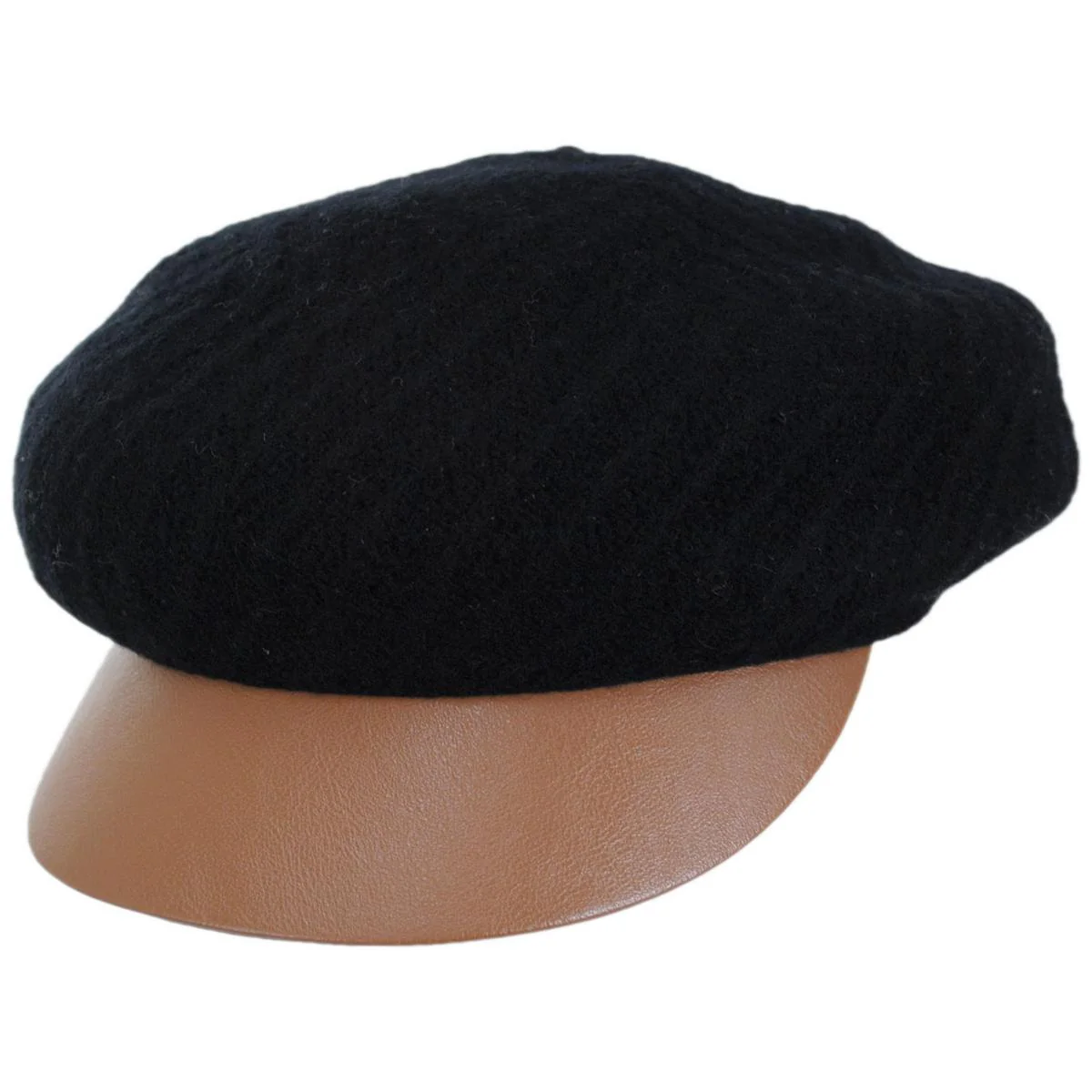 Alicent Boiled Wool Jockey Cap