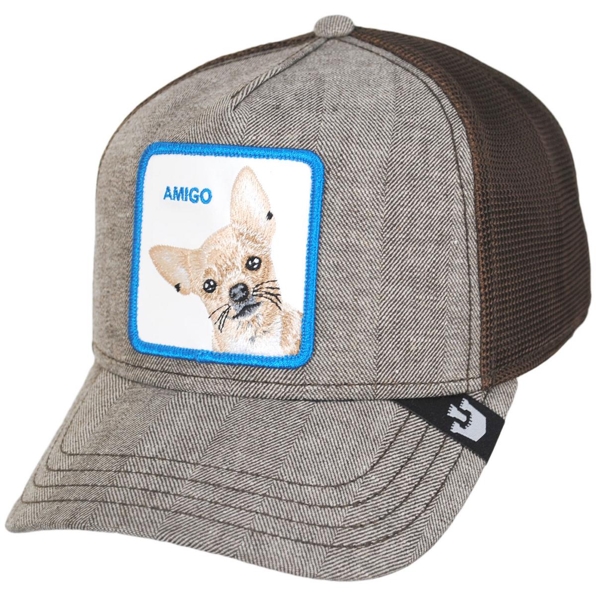 Amigo Herringbone Mesh Trucker Snapback Baseball Cap