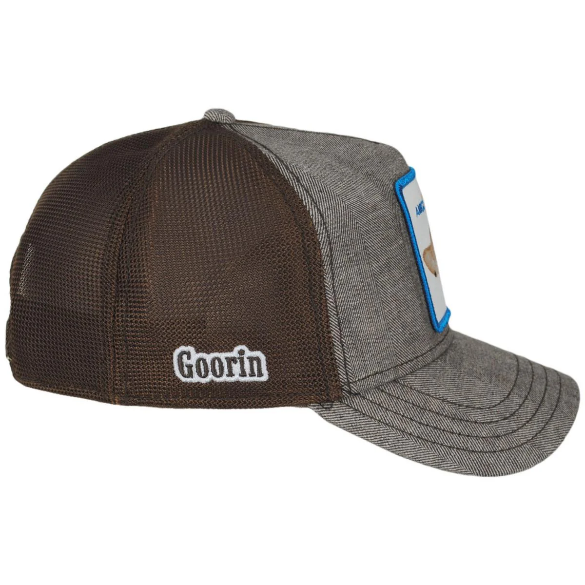 Amigo Herringbone Mesh Trucker Snapback Baseball Cap - Image 3