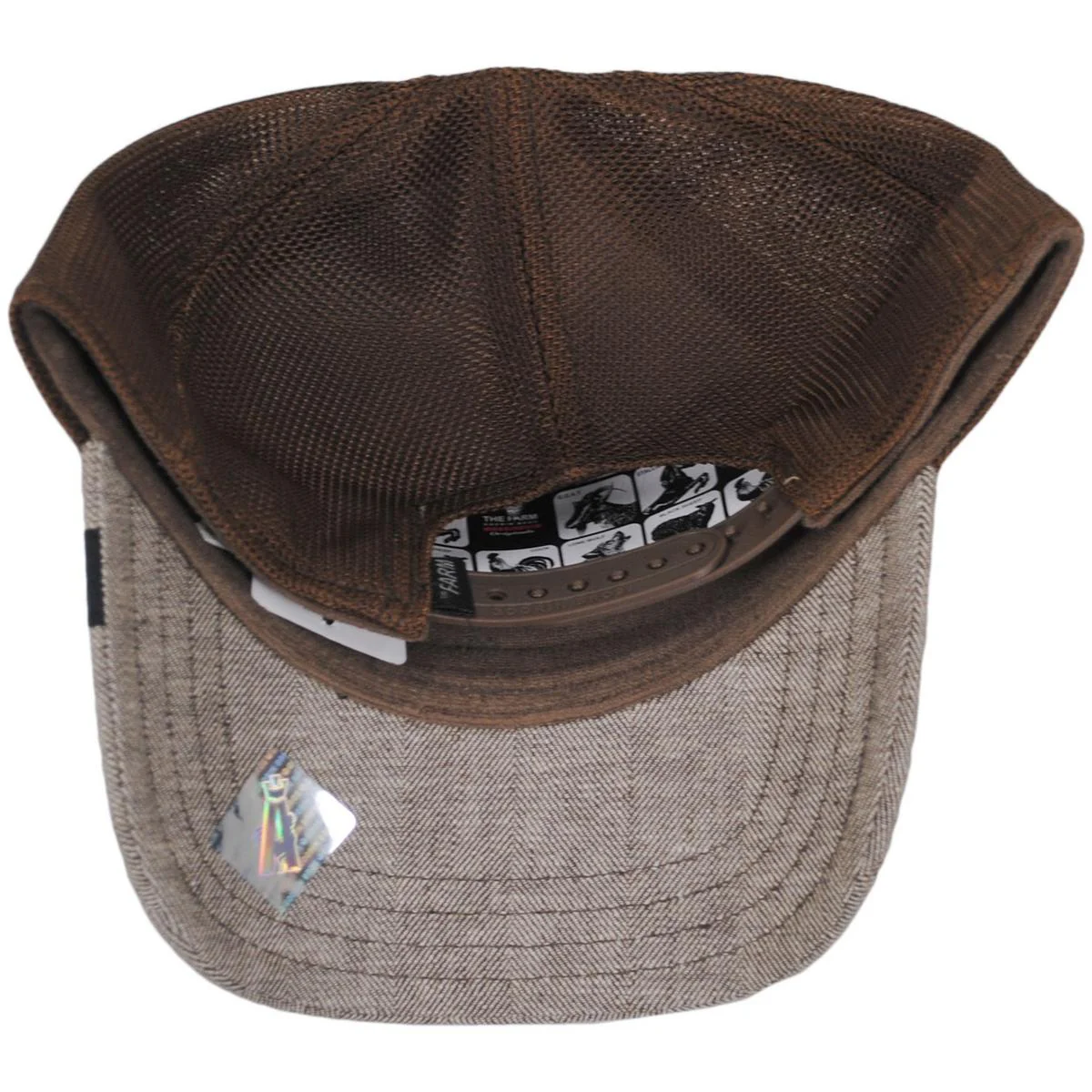 Amigo Herringbone Mesh Trucker Snapback Baseball Cap - Image 4