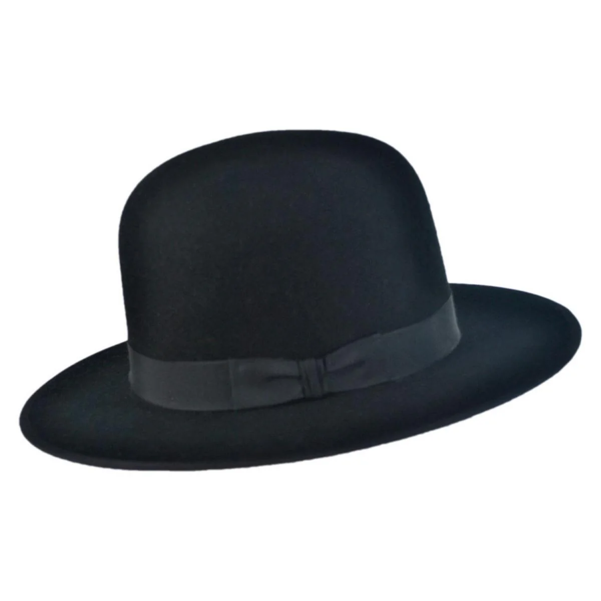 Amish Buffalo Fur Felt Open Crown Fedora Hat - Image 3