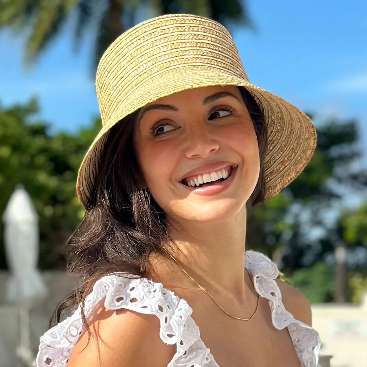 Aria Milan Straw Bucket Hat - Image 2