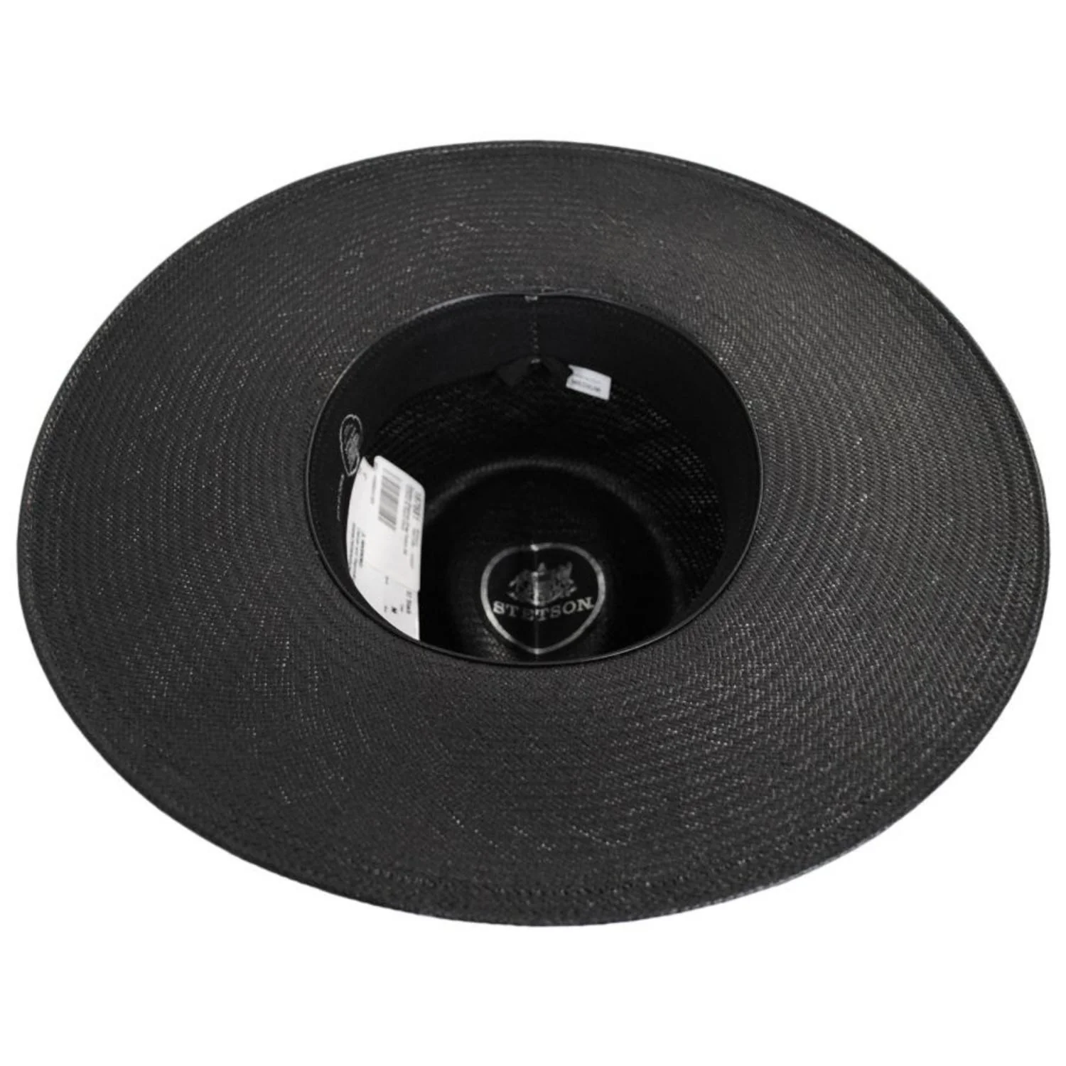 Atacama Shantung Straw Fedora Hat - Black - Image 4