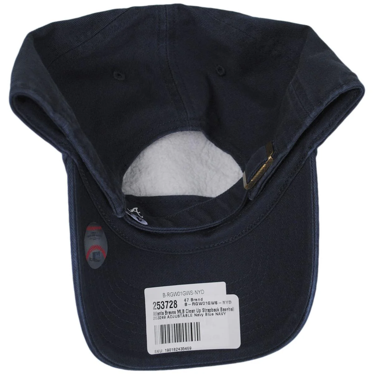 Atlanta Braves MLB Clean Up Strapback Baseball Cap Dad Hat - Image 4