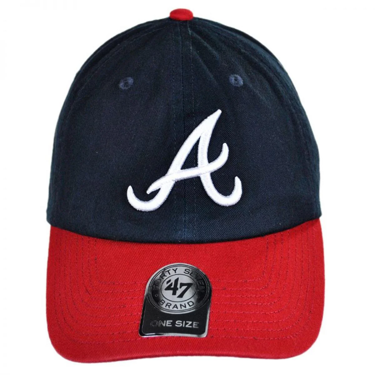 Atlanta Braves MLB Clean Up Strapback Baseball Cap Dad Hat - Image 6