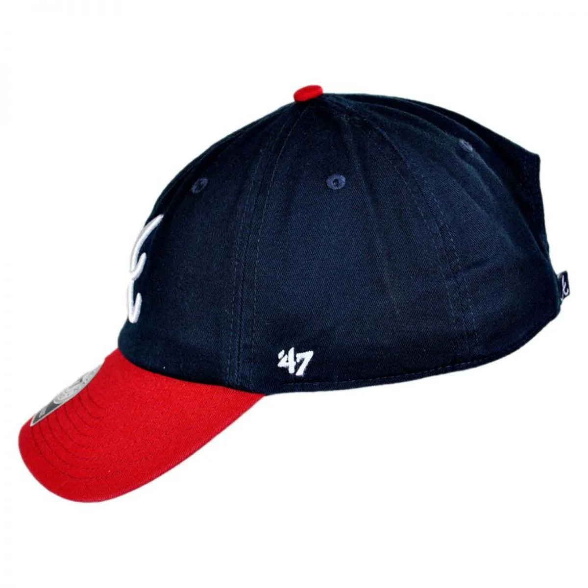 Atlanta Braves MLB Clean Up Strapback Baseball Cap Dad Hat - Image 7
