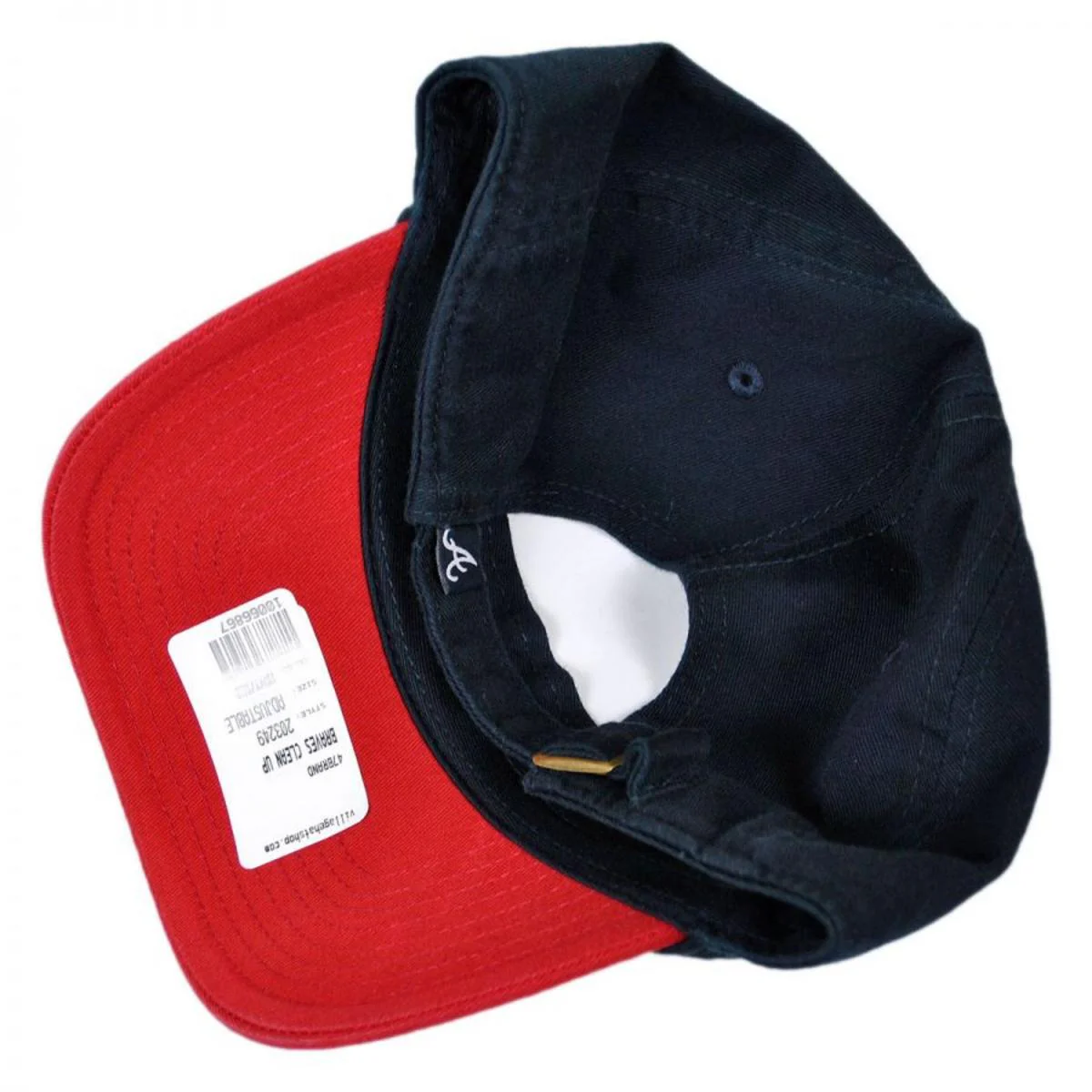 Atlanta Braves MLB Clean Up Strapback Baseball Cap Dad Hat - Image 8
