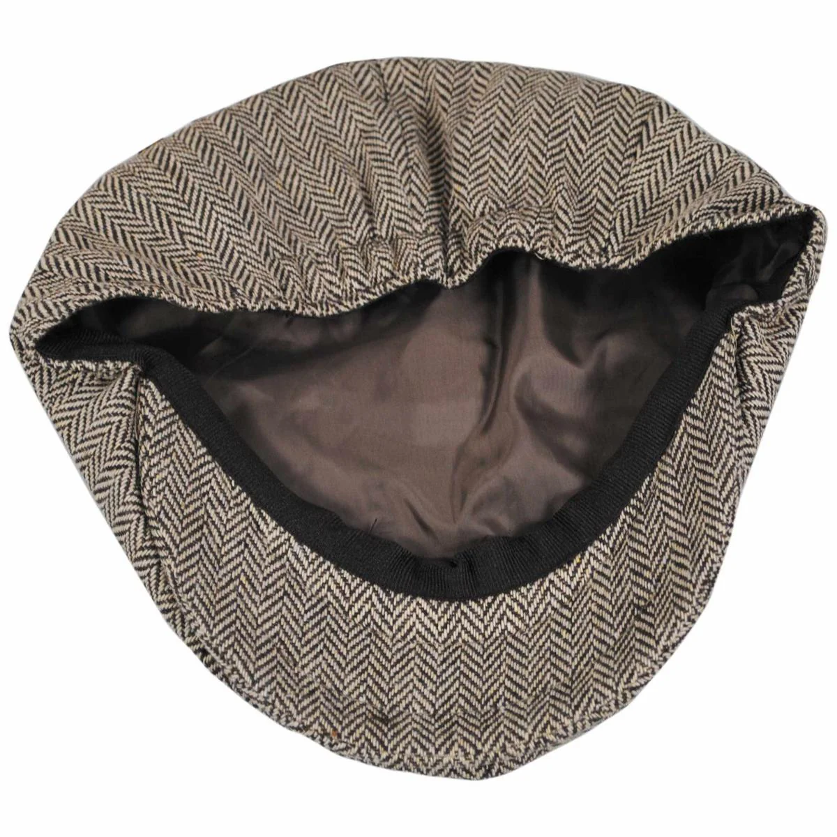 Baby Herringbone Wool Blend Newsboy Cap - Image 5