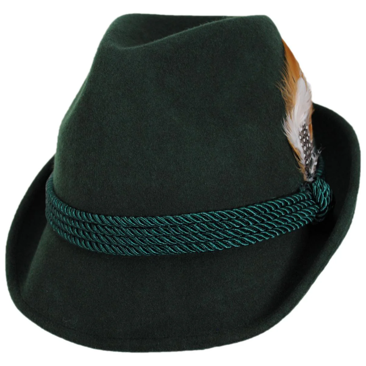 Bavarian Alpine Wool Felt Trilby Fedora Hat
