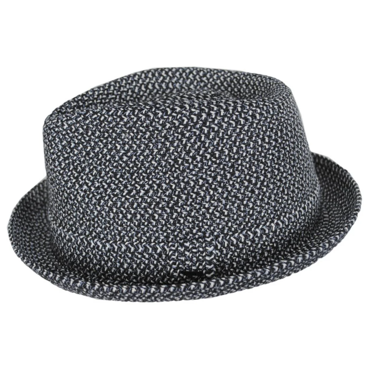 Billy Braided Toyo Straw Fedora Hat - Black Heather - Image 3
