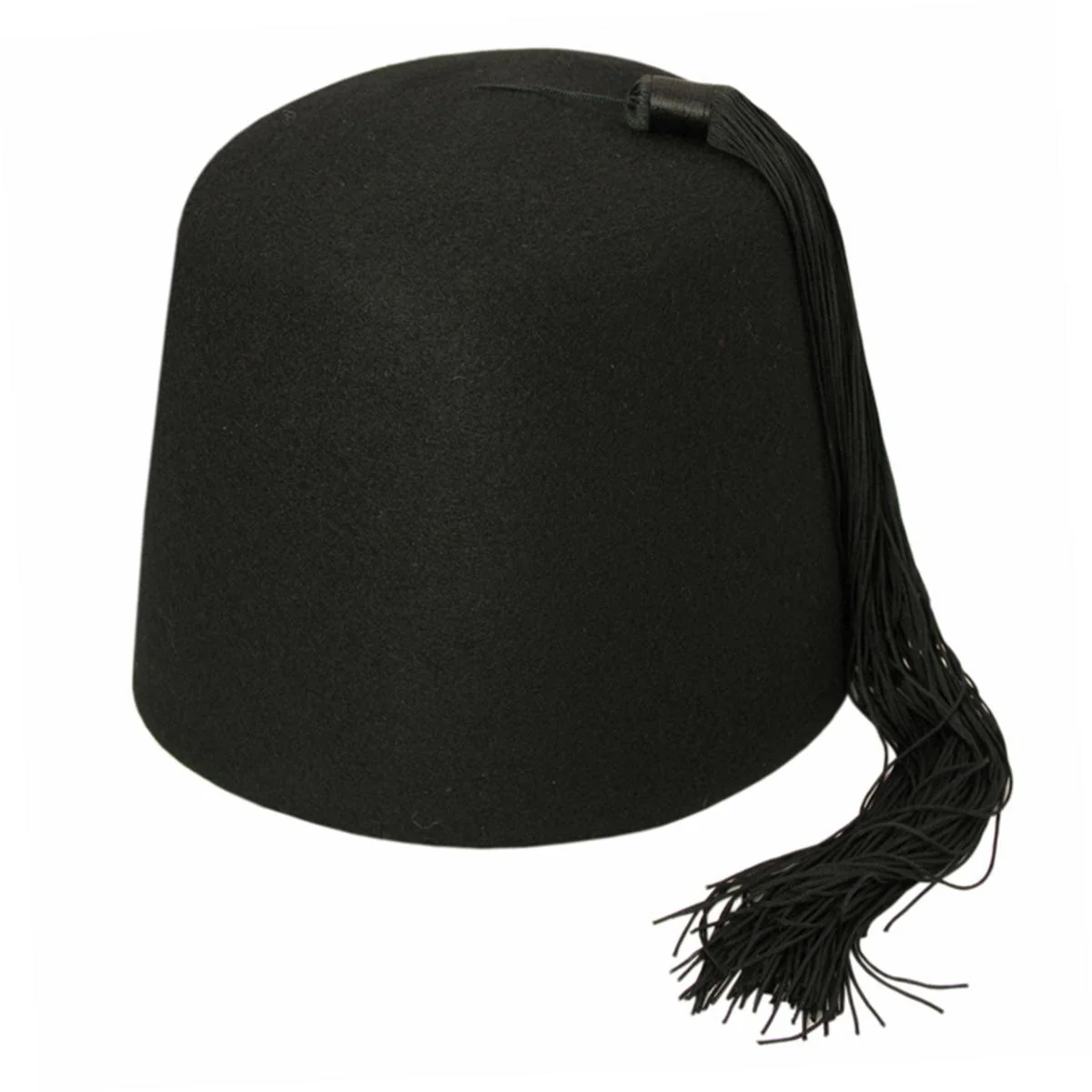 Black Wool Fez with Black Tassel - Image 2