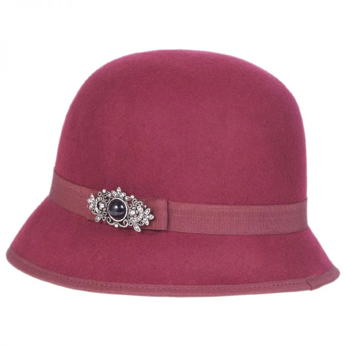 Brooch Wool Felt Cloche Hat - Made to Order - Image 6