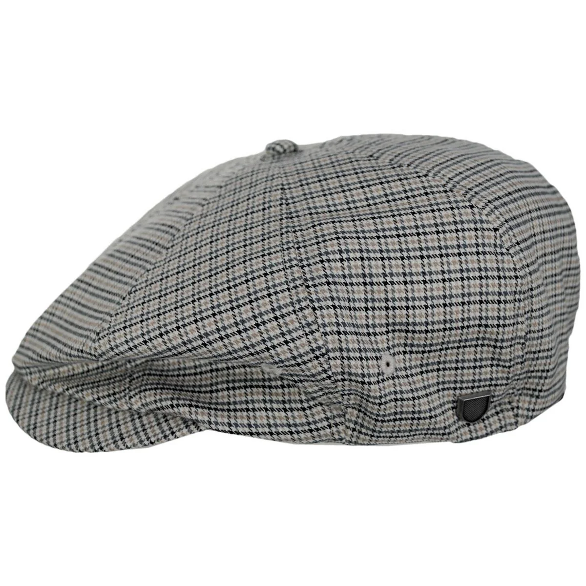Brood Lightweight Houndstooth Plaid Newsboy Cap - Image 3