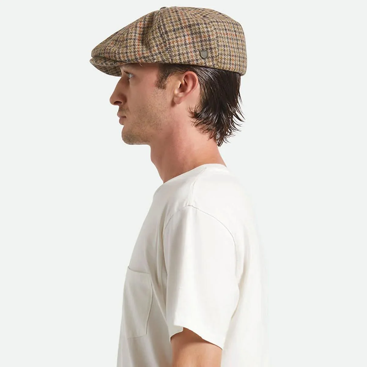 Brood Wool Blend Houndstooth Newsboy Cap - Image 2
