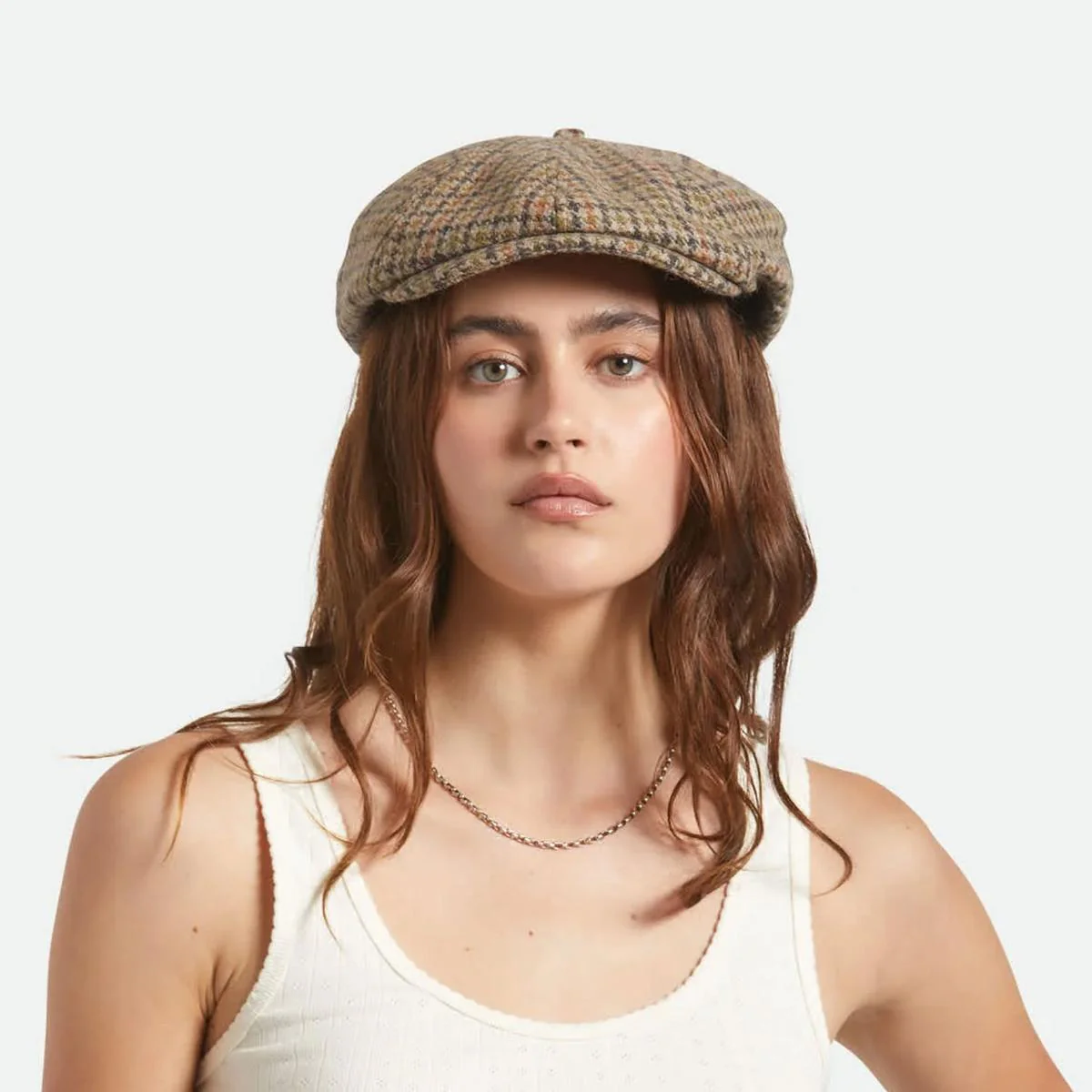 Brood Wool Blend Houndstooth Newsboy Cap - Image 3