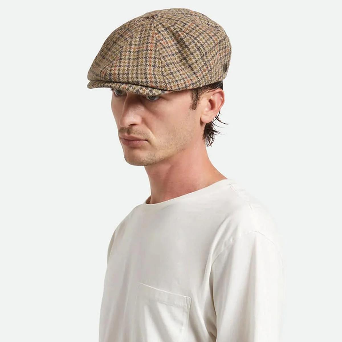 Brood Wool Blend Houndstooth Newsboy Cap - Image 7