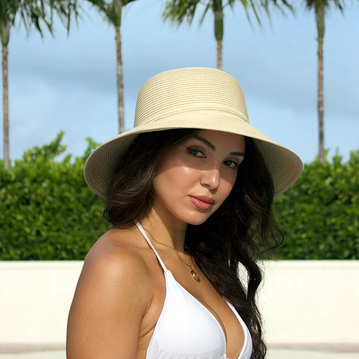 Camelia Toyo Straw Sun Hat - Image 7