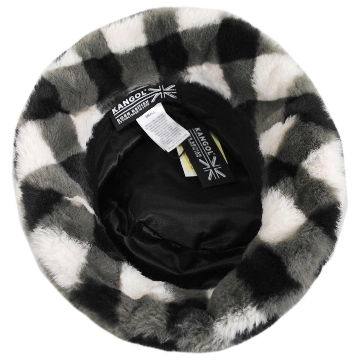 Check Faux Fur Bucket Hat - Image 4