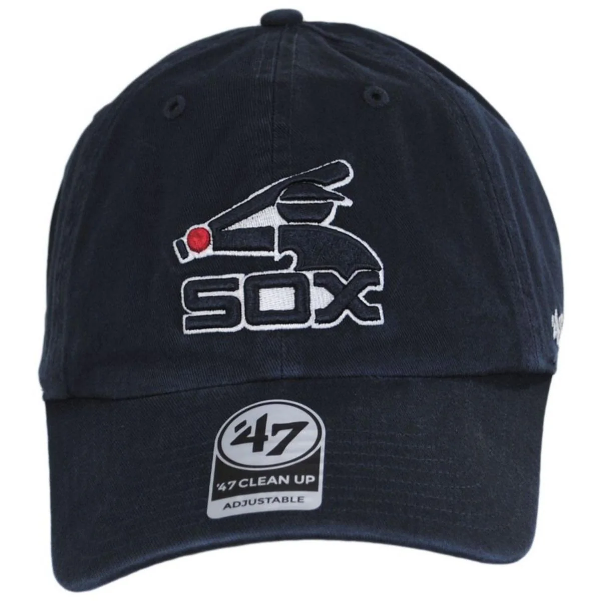Chicago White Sox MLB Cooperstown Home Clean Up Strapback Baseball Cap Dad Hat - Image 2