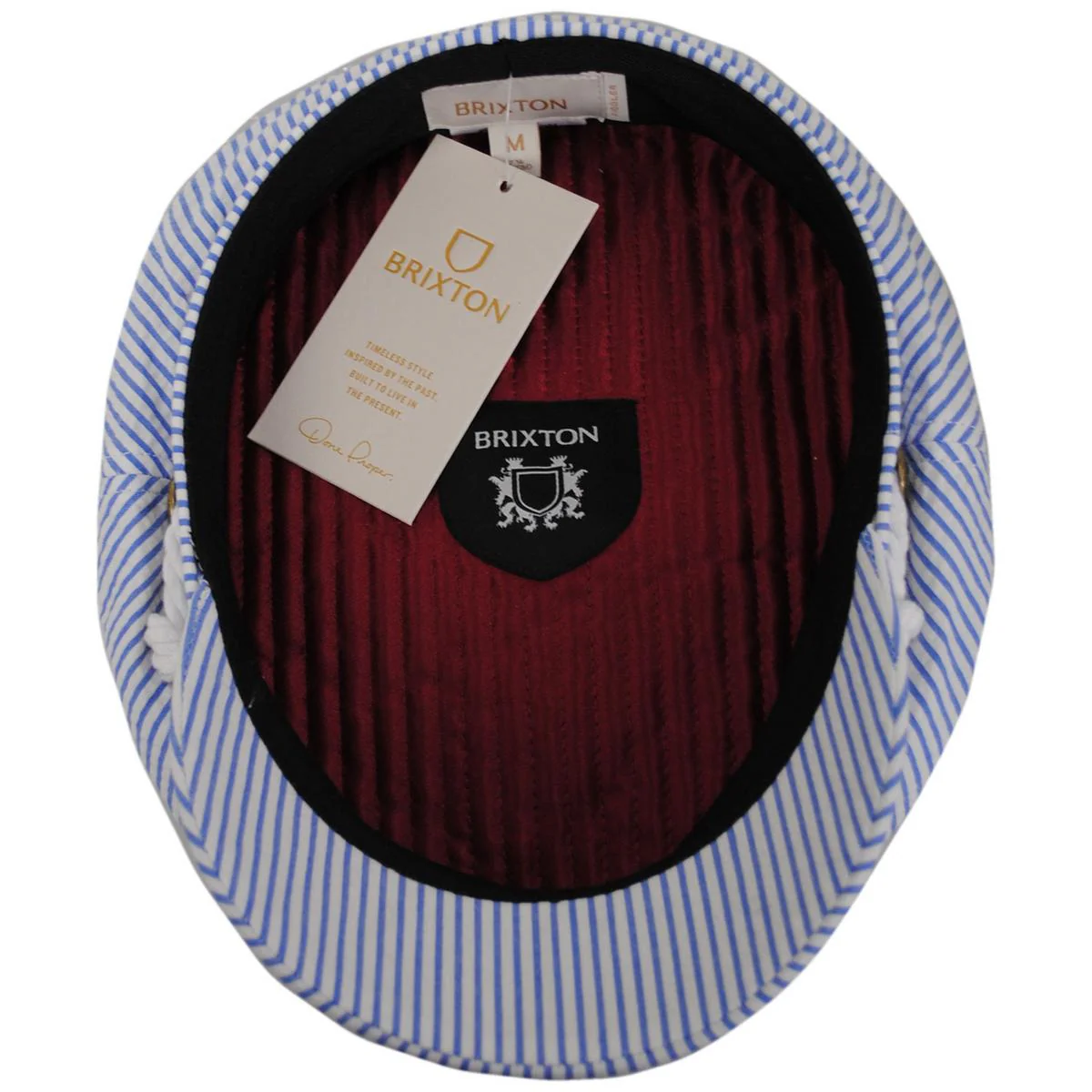 Cotton Striped Seersucker Fiddler Cap - Image 4