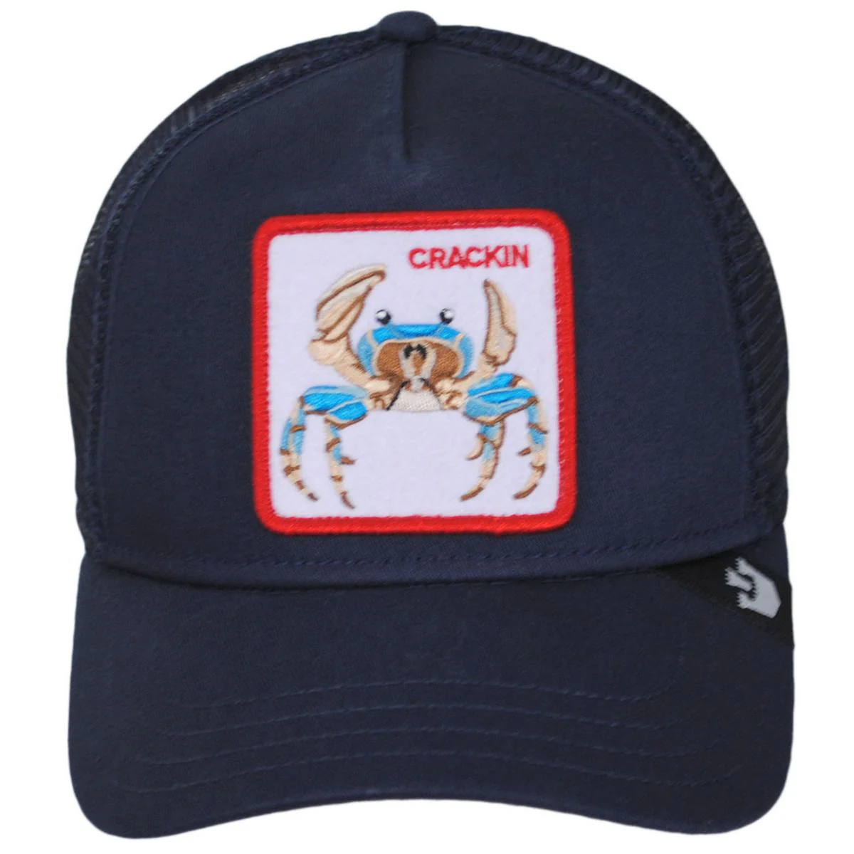 Crab Crackin Mesh Trucker Snapback Baseball Cap - Image 2