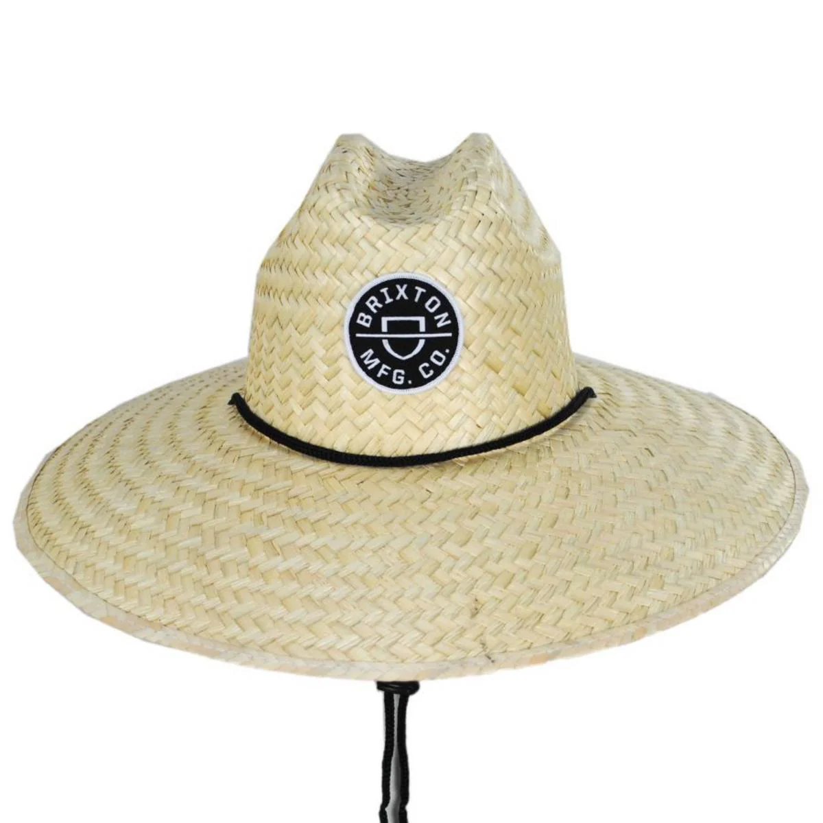 Crest Palm Leaf Straw Lifeguard Hat - Image 3