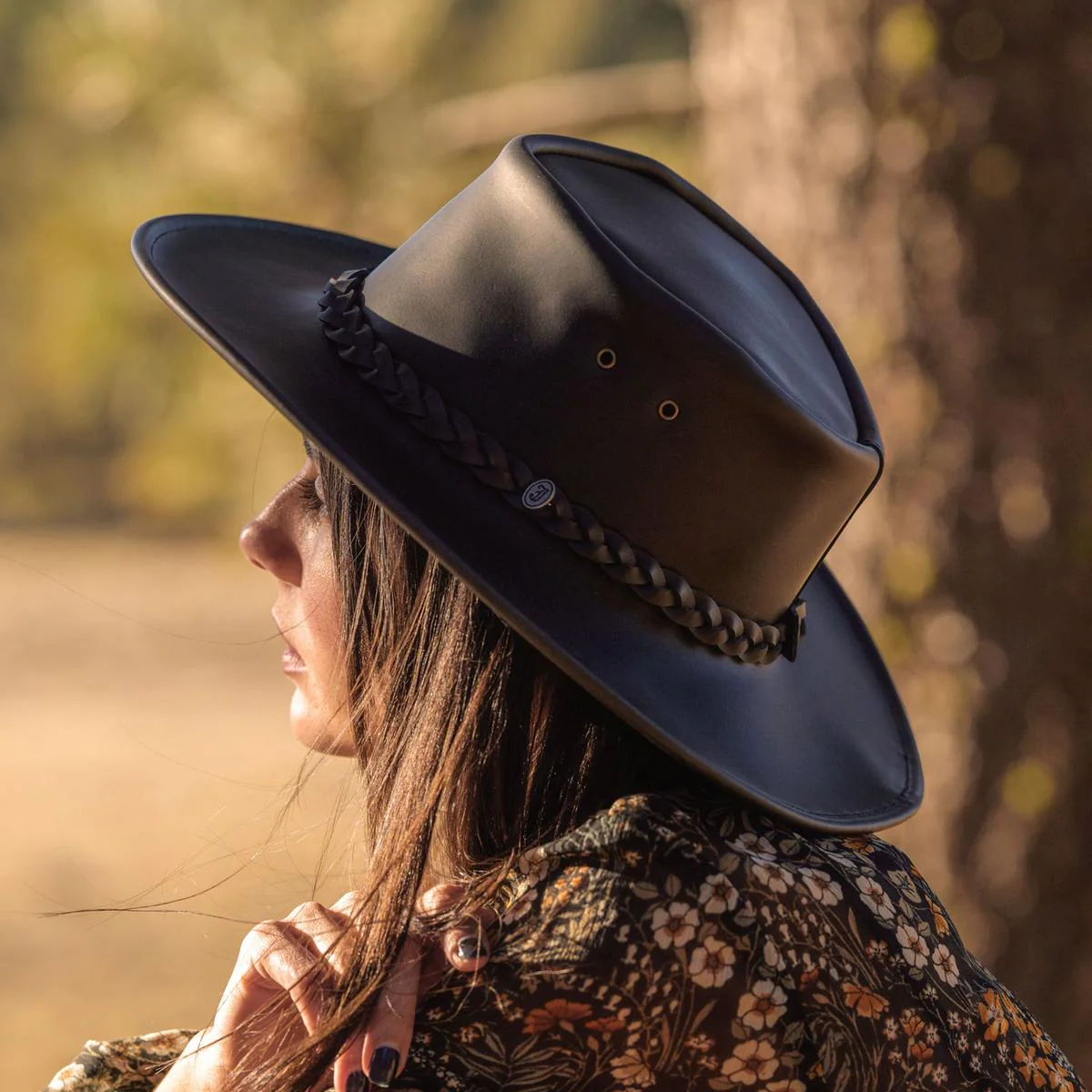 Crusher Leather Outback Hat - Image 3