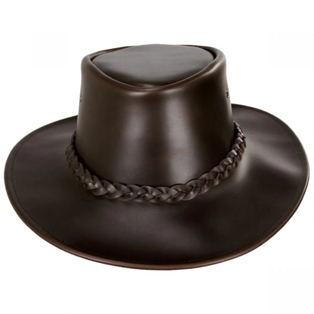 Crusher Leather Outback Hat - Image 4