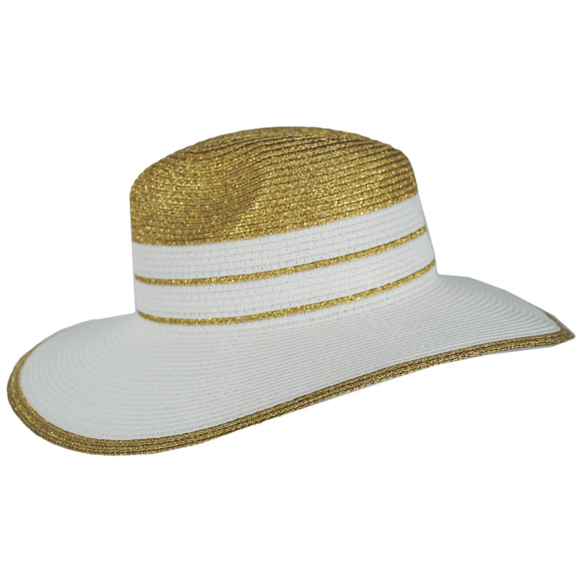 Danielle Two-Tone Toyo Straw Fedora Hat - Image 4