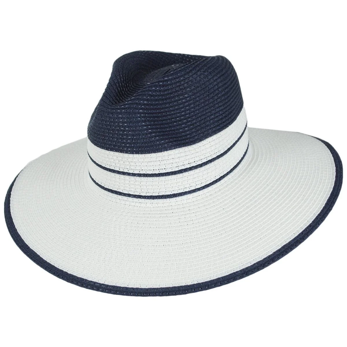 Danielle Two-Tone Toyo Straw Fedora Hat - Image 7