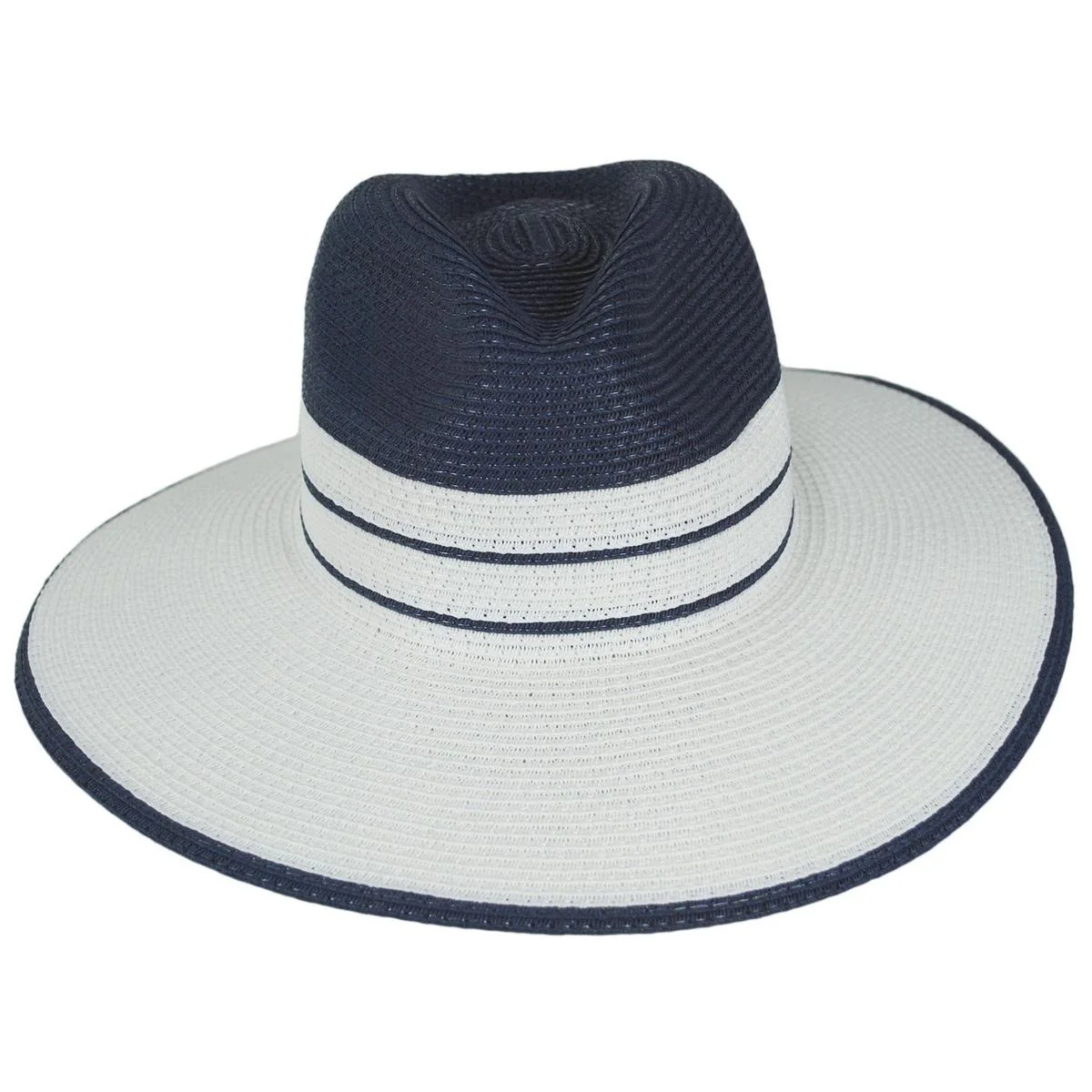 Danielle Two-Tone Toyo Straw Fedora Hat - Image 9