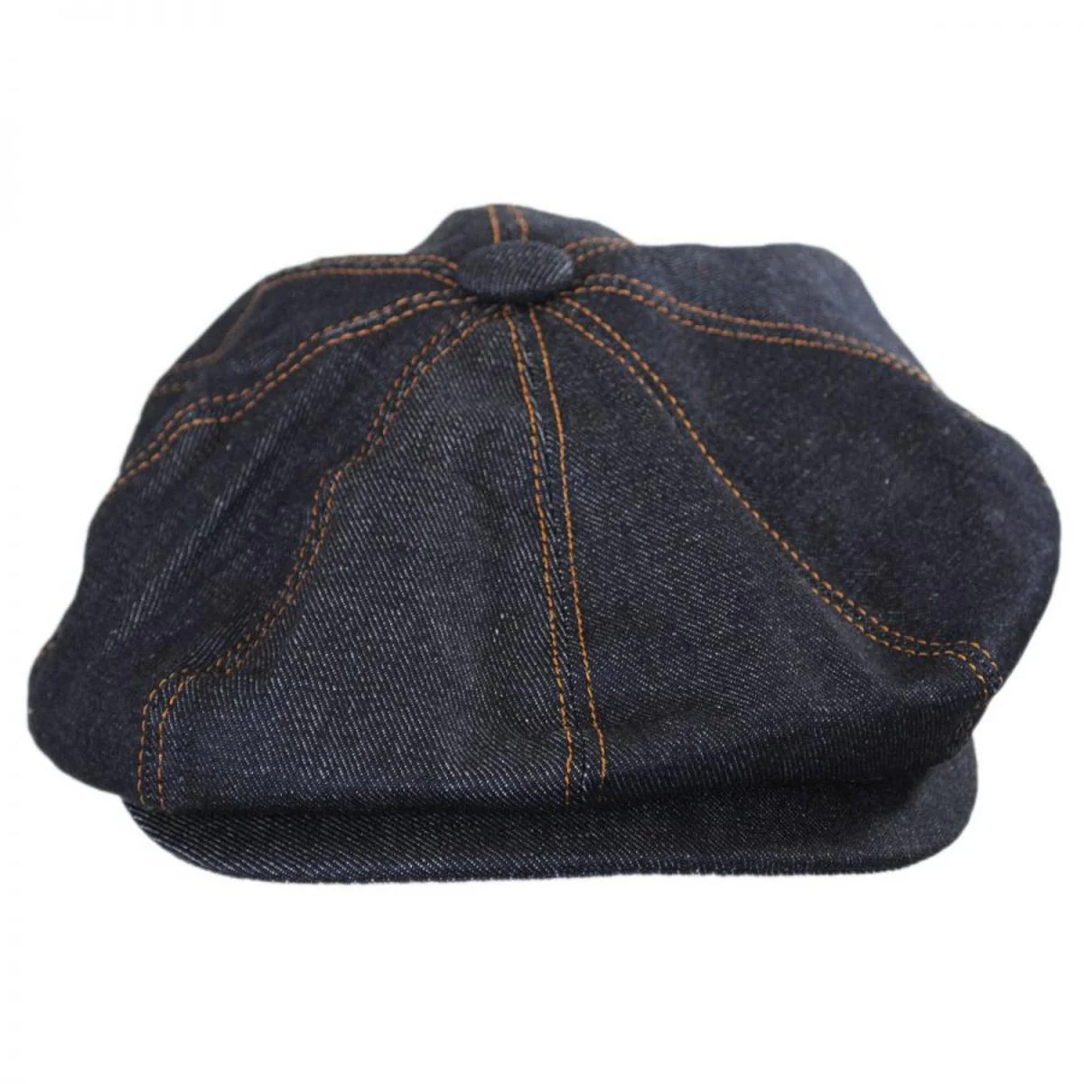 Denim Cotton Newsboy Cap - Image 3