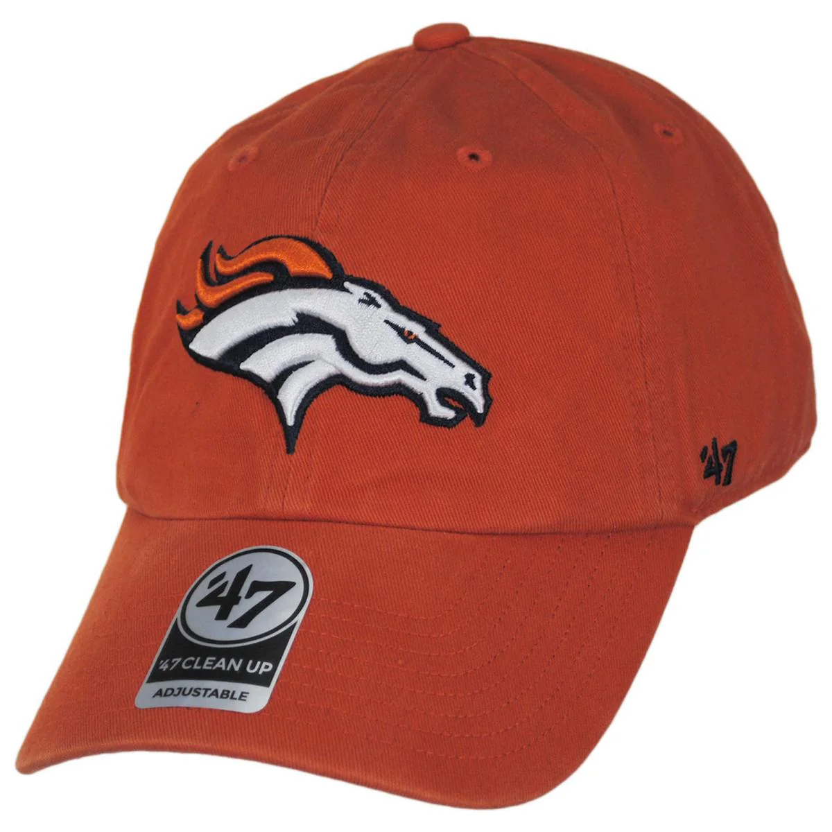 Denver Broncos NFL Clean Up Strapback Baseball Cap Dad Hat - Image 5