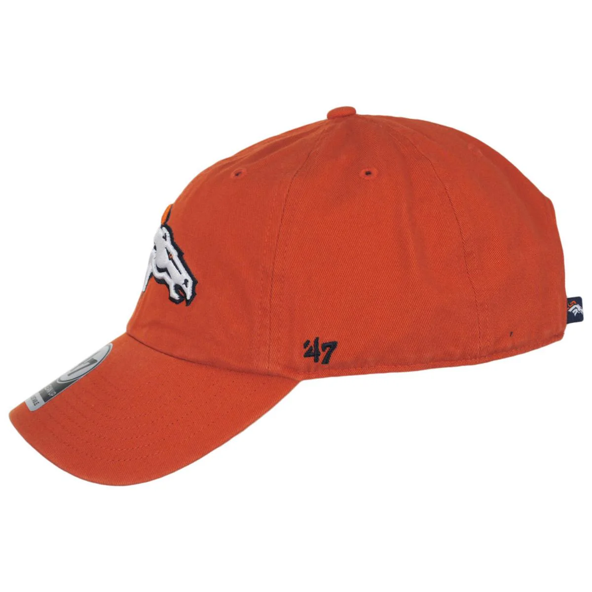 Denver Broncos NFL Clean Up Strapback Baseball Cap Dad Hat - Image 7