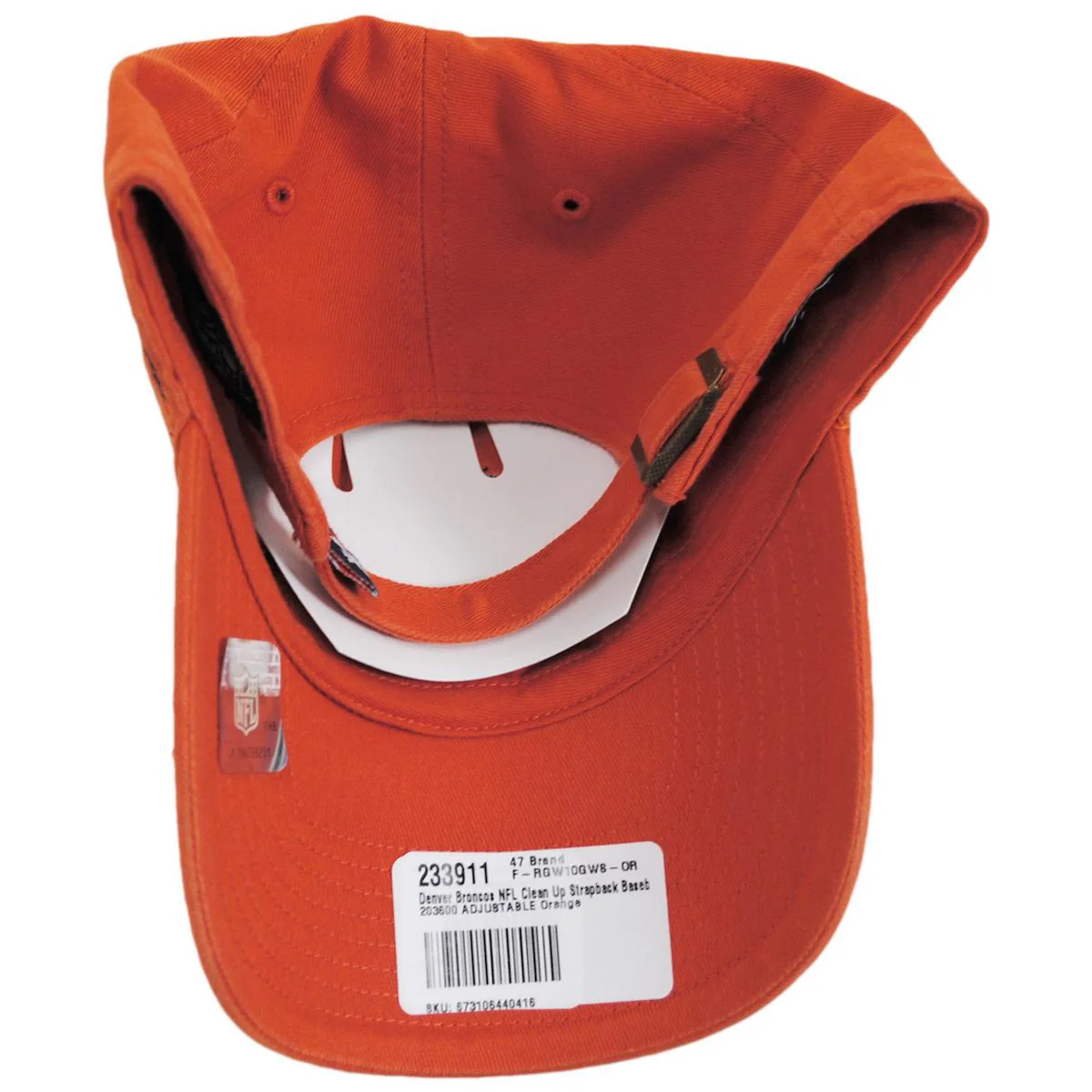Denver Broncos NFL Clean Up Strapback Baseball Cap Dad Hat - Image 8