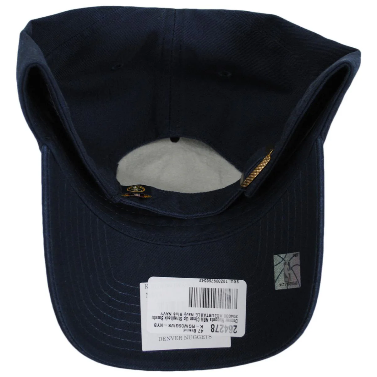 Denver Nuggets NBA Clean Up Strapback Baseball Cap Dad Hat - Image 4