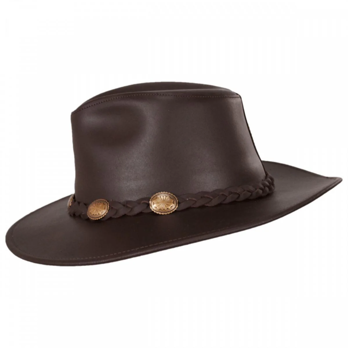 Dude Braid Conch Leather Outback Hat - Image 3