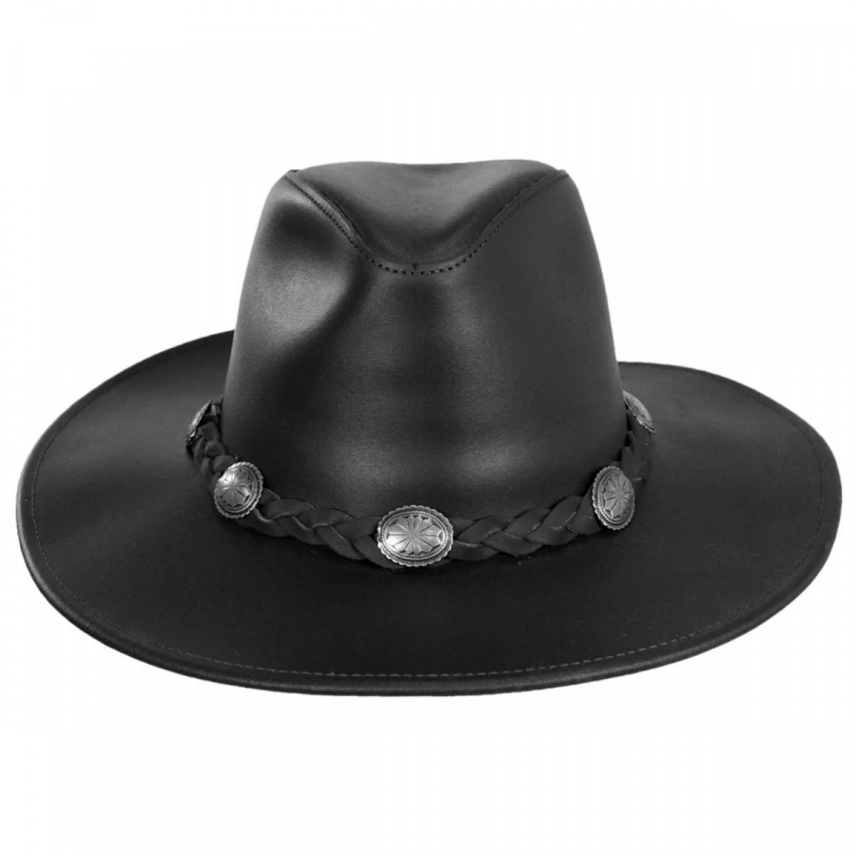 Dude Braid Conch Leather Outback Hat - Image 6