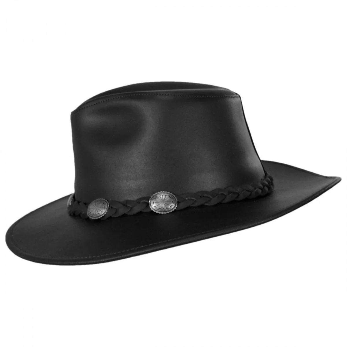 Dude Braid Conch Leather Outback Hat - Image 7