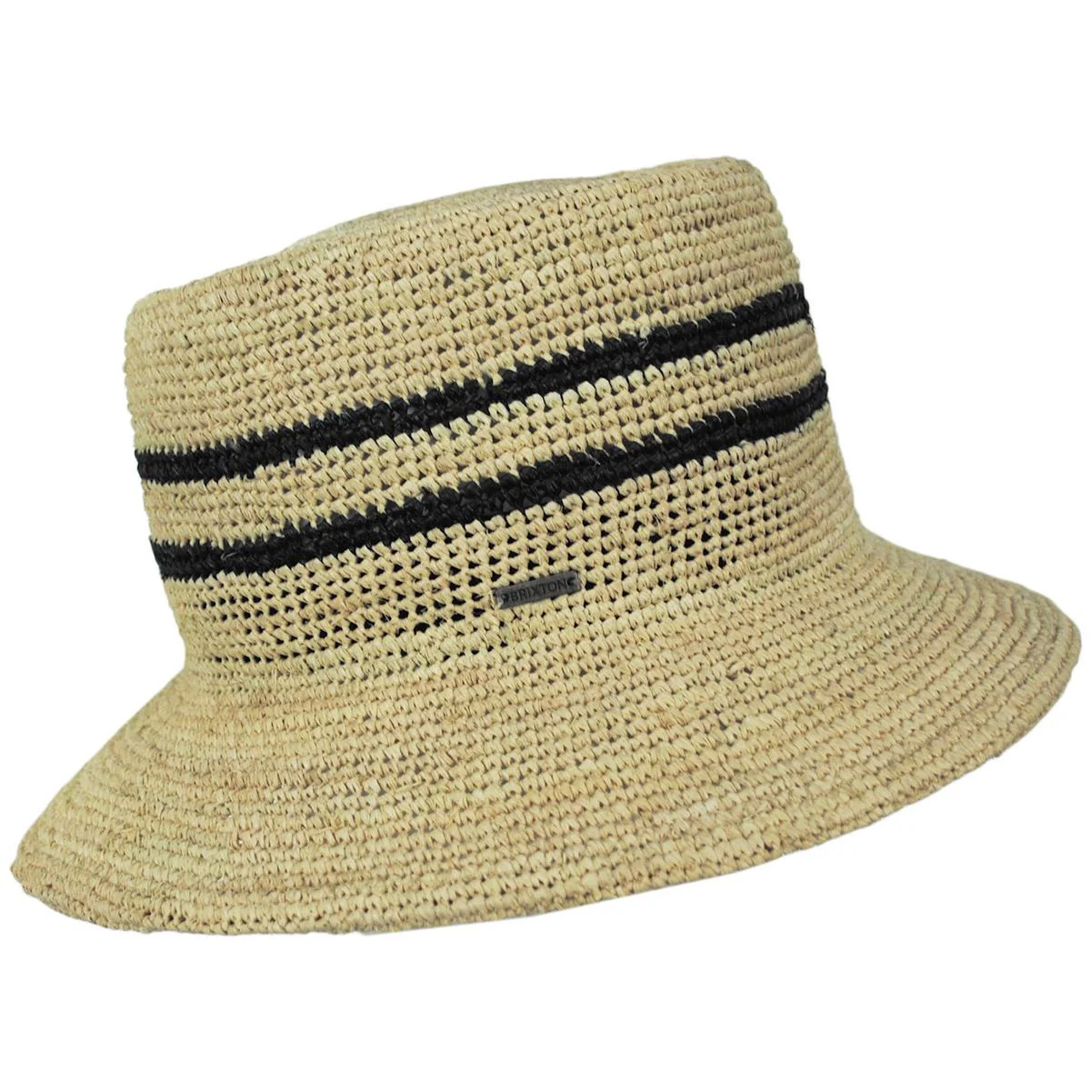 Ellee Stripe Raffia Straw Bucket Hat - Image 4