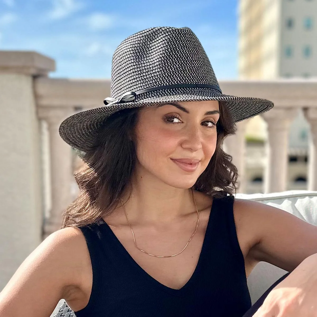 Esme Toyo Braid Fedora Hat - Image 16