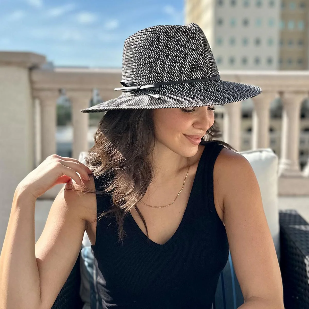 Esme Toyo Braid Fedora Hat - Image 17