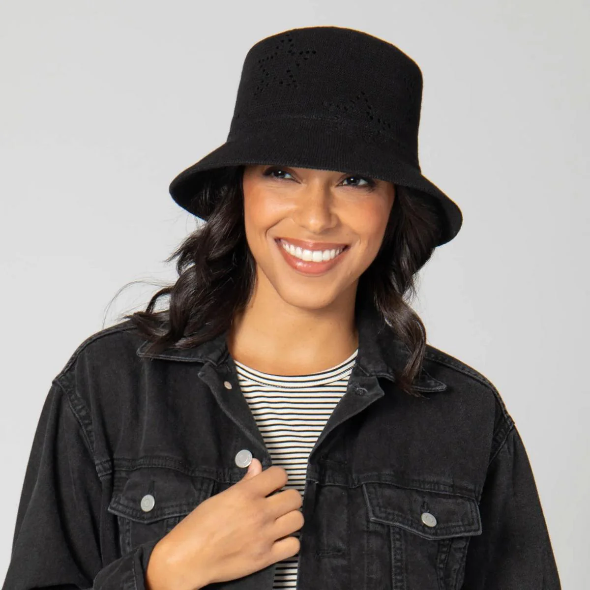 Estrella Cotton Knit Bucket Hat - Image 2
