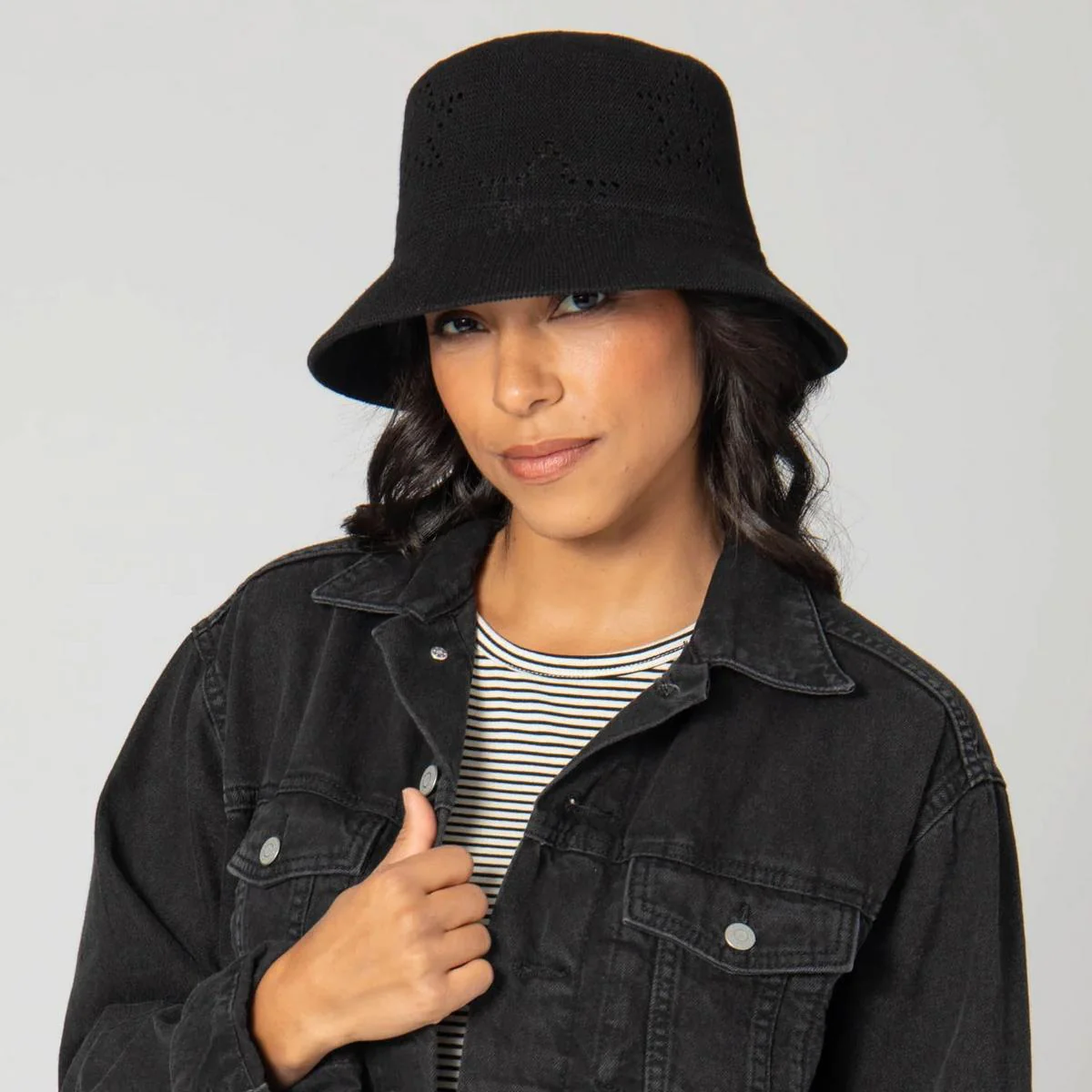 Estrella Cotton Knit Bucket Hat - Image 3