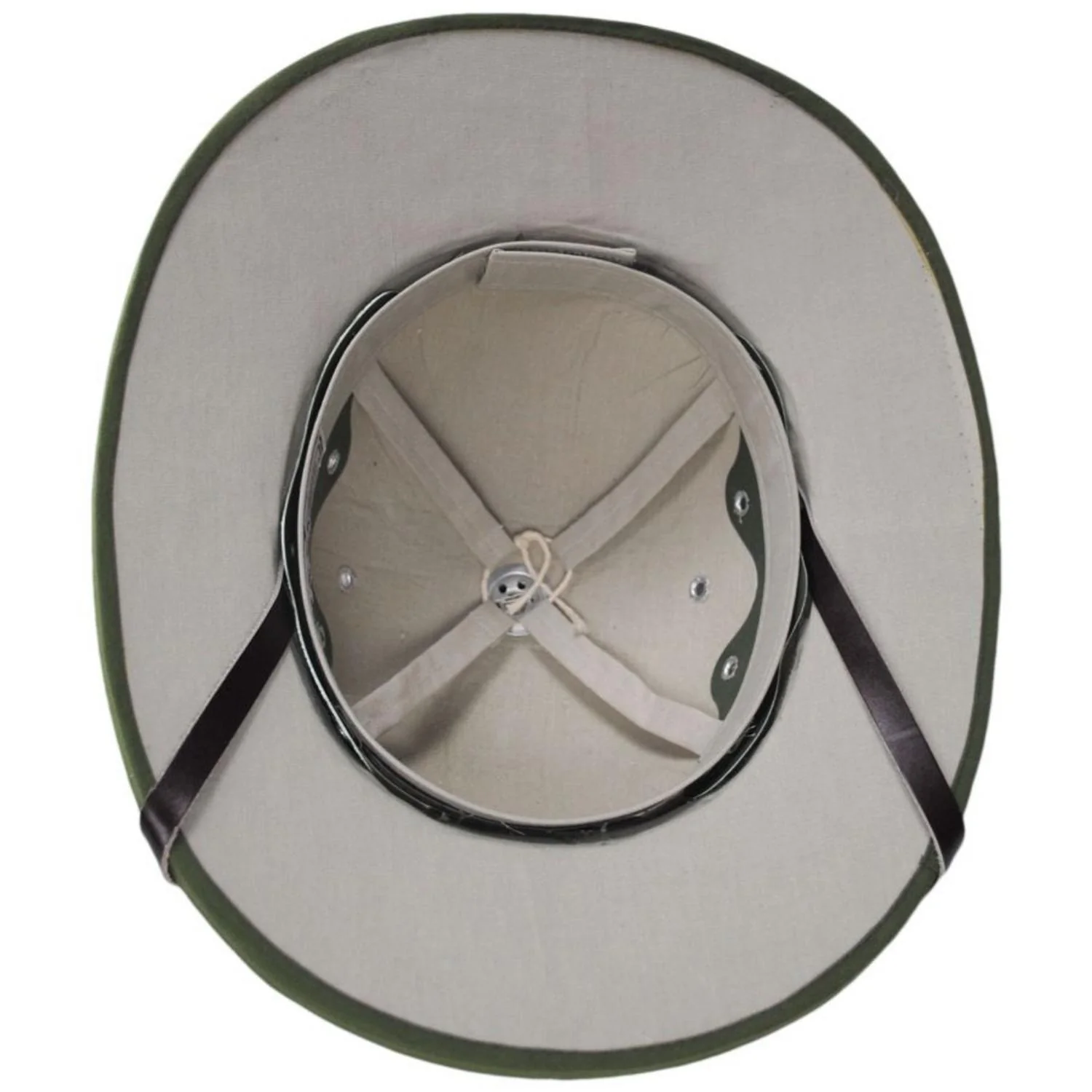 French Pith Helmet - Olive Green - Image 3