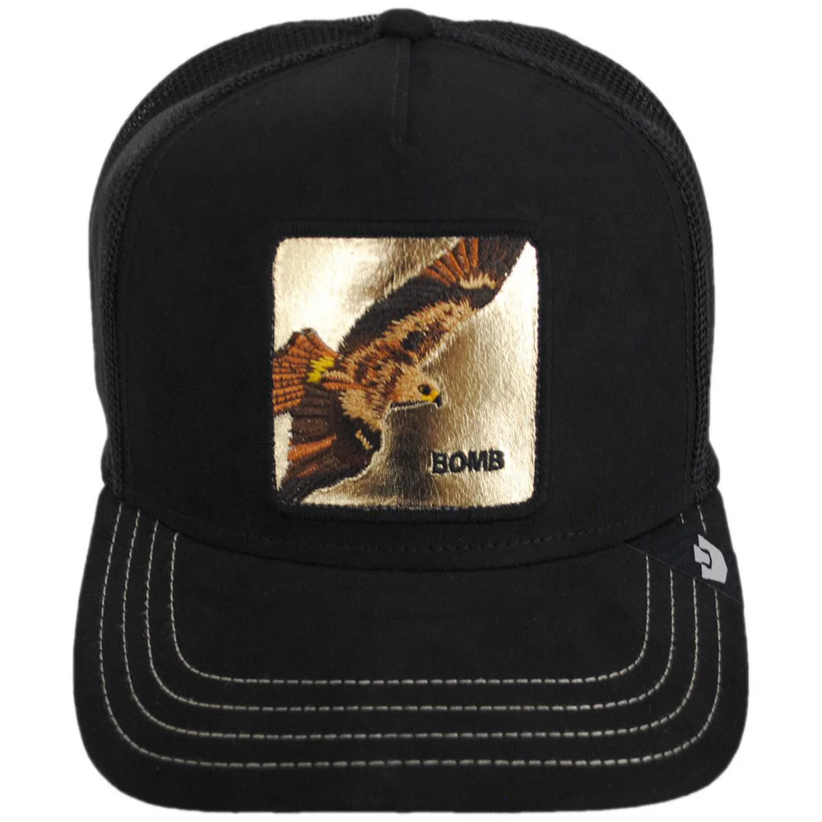 Golden Bomb Mesh Trucker Snapback Baseball Cap - Image 2
