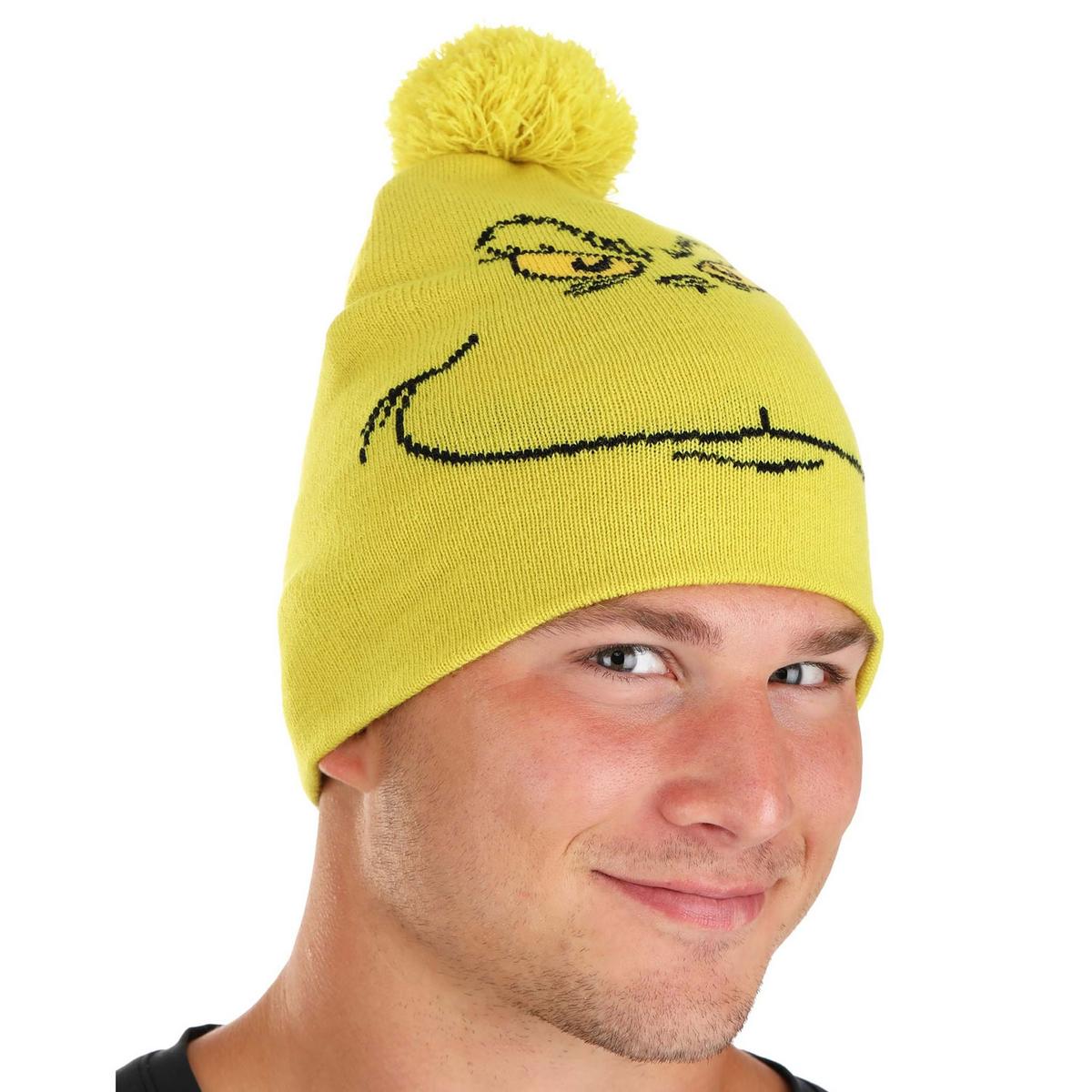 Grinch Knit Beanie with Pom - Image 3